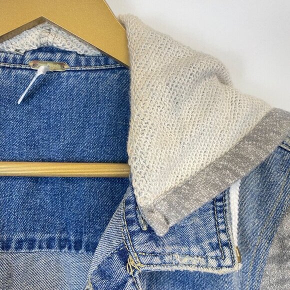 Free People Distressed Denim Jean Jacket - Picture 3 of 16